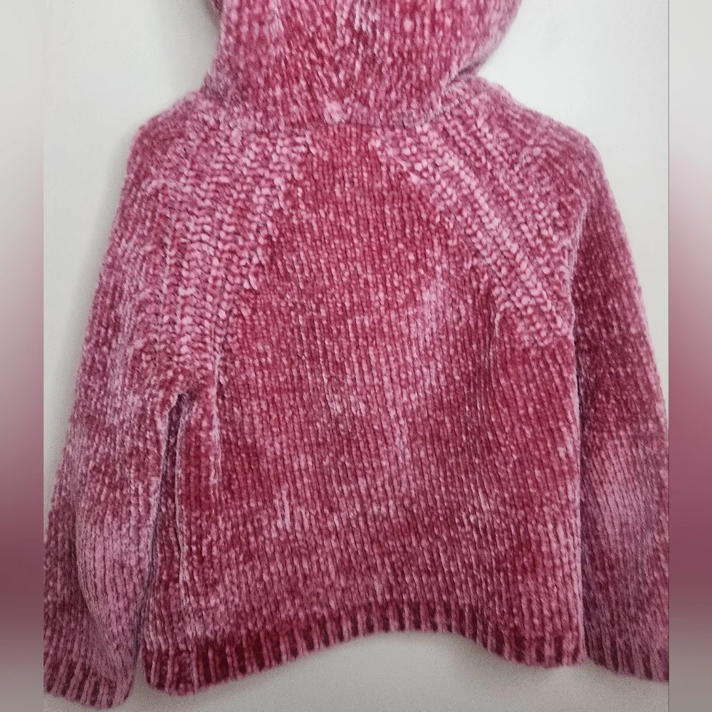 Girls Lucky Penny Hooded Chenille Sweater Sz 4